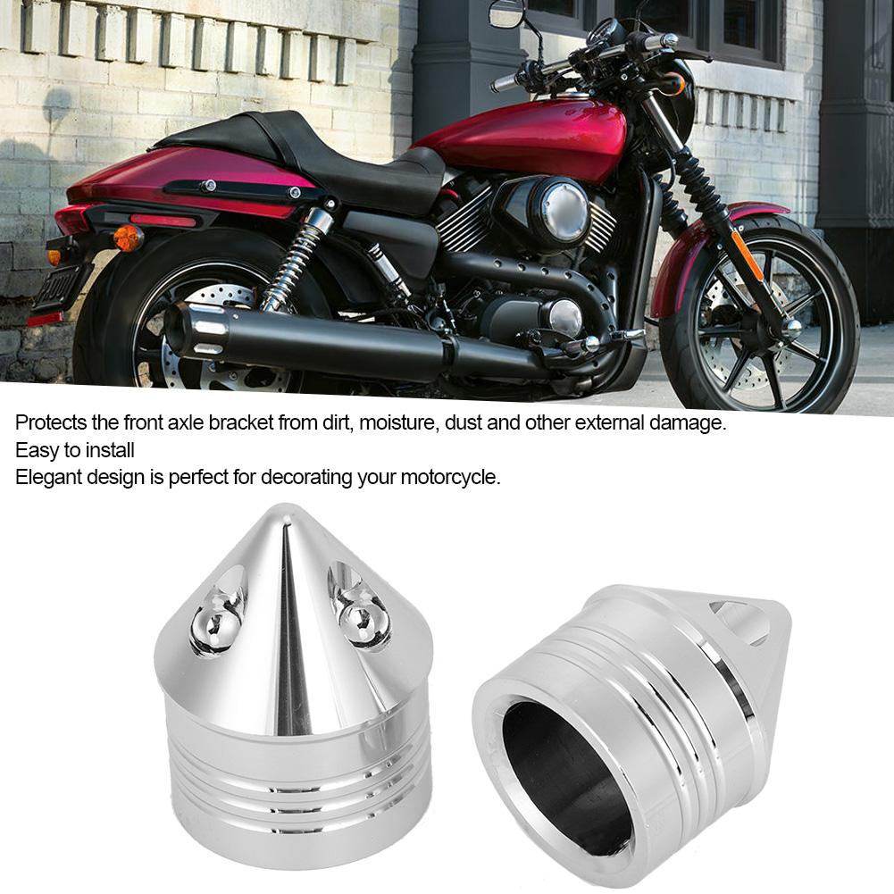 Aluminiumlegierung Zinken Vorderradachskappe Universale Mutterabdeckung Motorrad Umbau Passend für VRSC XG XL