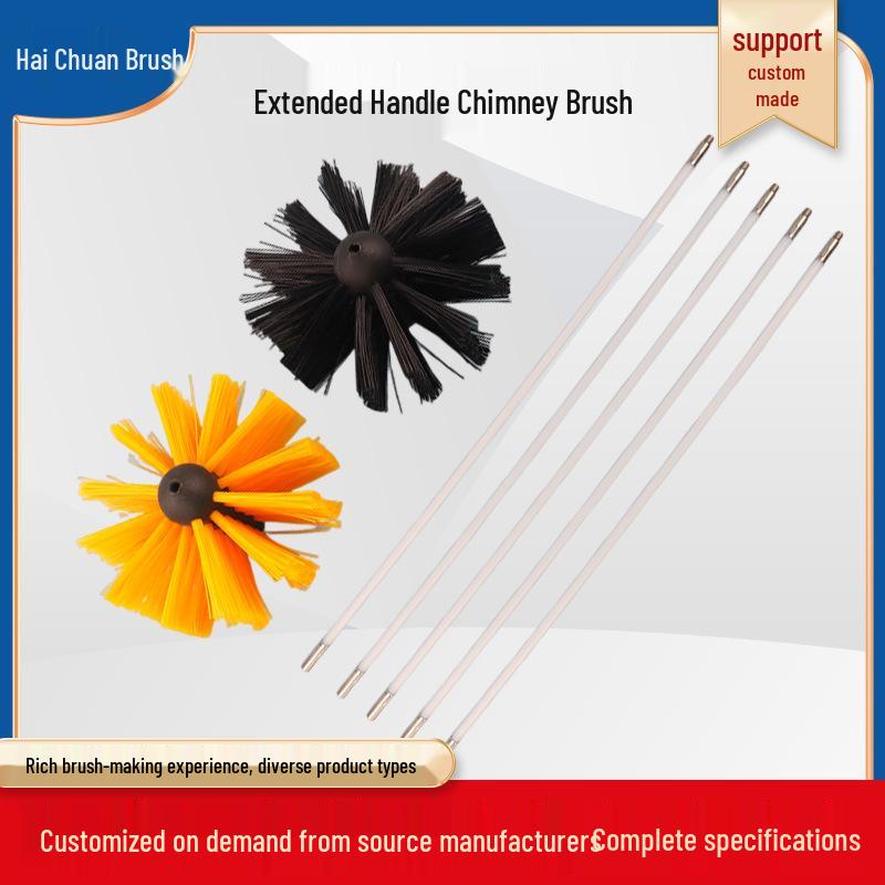 Bendable Chimney Brush with Extended Rod for Internal Hole Cleaning
