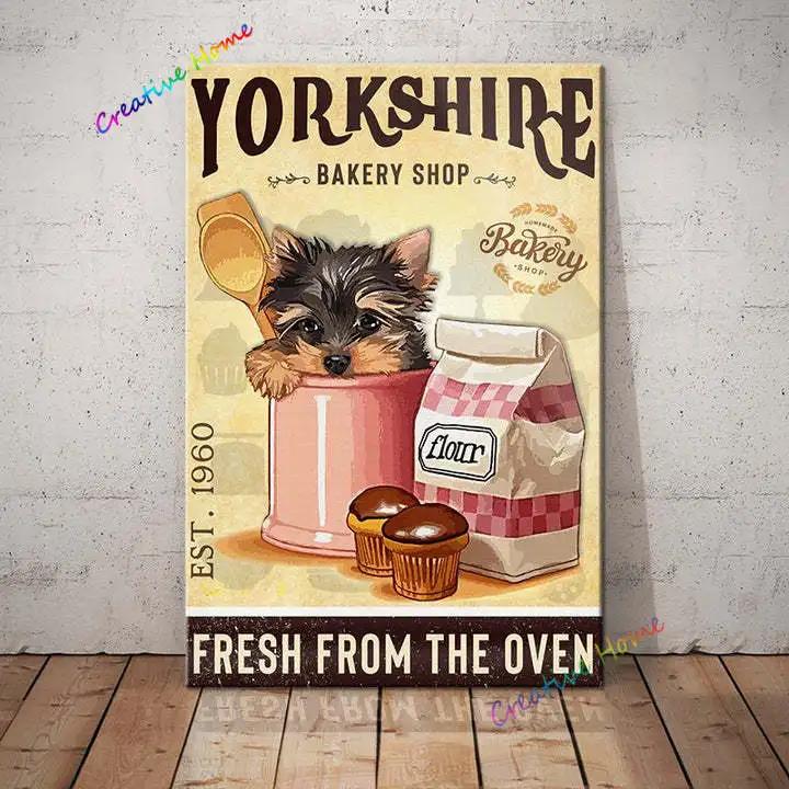 Yorkshire Terrier Dog I Am Your Friend Your Partner Your Yorkie Tin Sign Art Metal Wall Decor Wall Panel Vintage Plaque 20x30cm