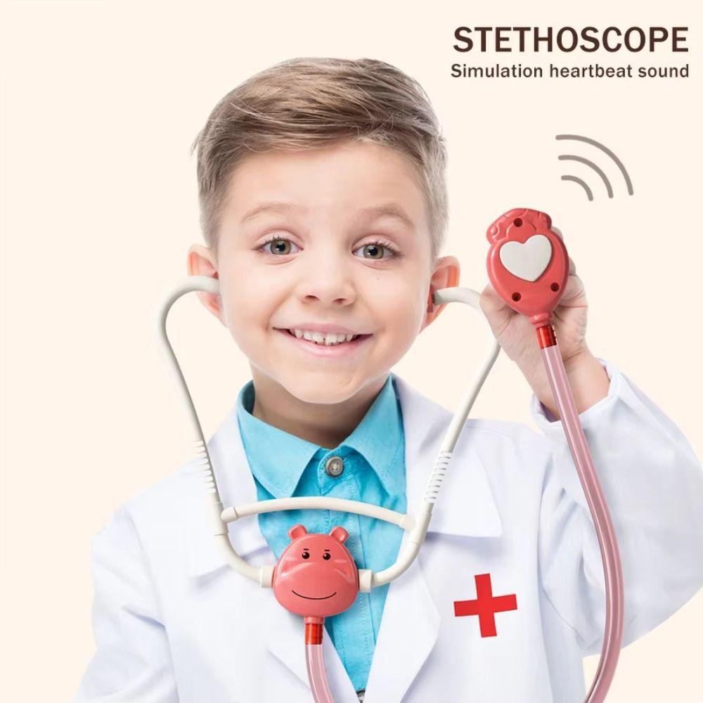 Educational Game Kid Stethoscope Doctor Set Pretent Play Toys Nurse Tools Bag Toys  Kids Gift