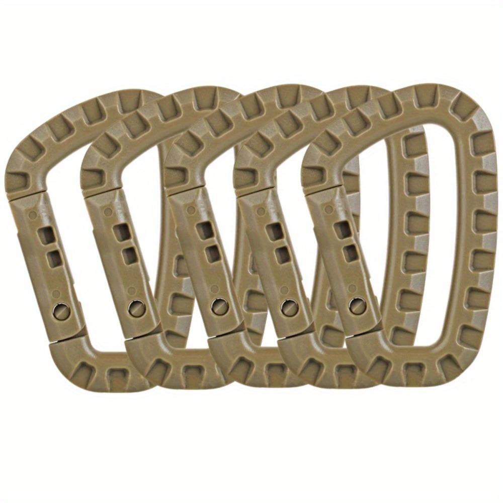 5Pcs/set Backpack Buckle Fast Tactical Carabiner Plastic Hook D Shape EDC Gear For Outdoor Camping