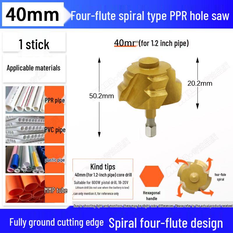 Hex Shank T-Handle Drill Bit and Pipe Reamer Hole Opener