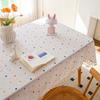 Modern Minimalist Geometric Doodle Linen Tablecloth Fresh Coffee Table Desk Balcony Cover