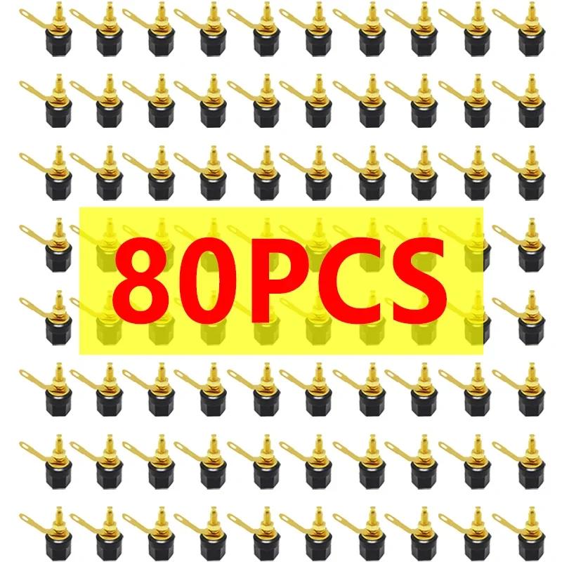 20/80/200pcs 4mm Gold Plated Speaker Amplifier Binding Post Banana Plug Speaker Terminal Binding Post for Connector