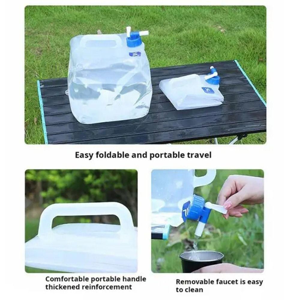 5-20L Folding Water Bag Leakproof Foldable Water Canister BPA-Free Collapsible Bucket Travel