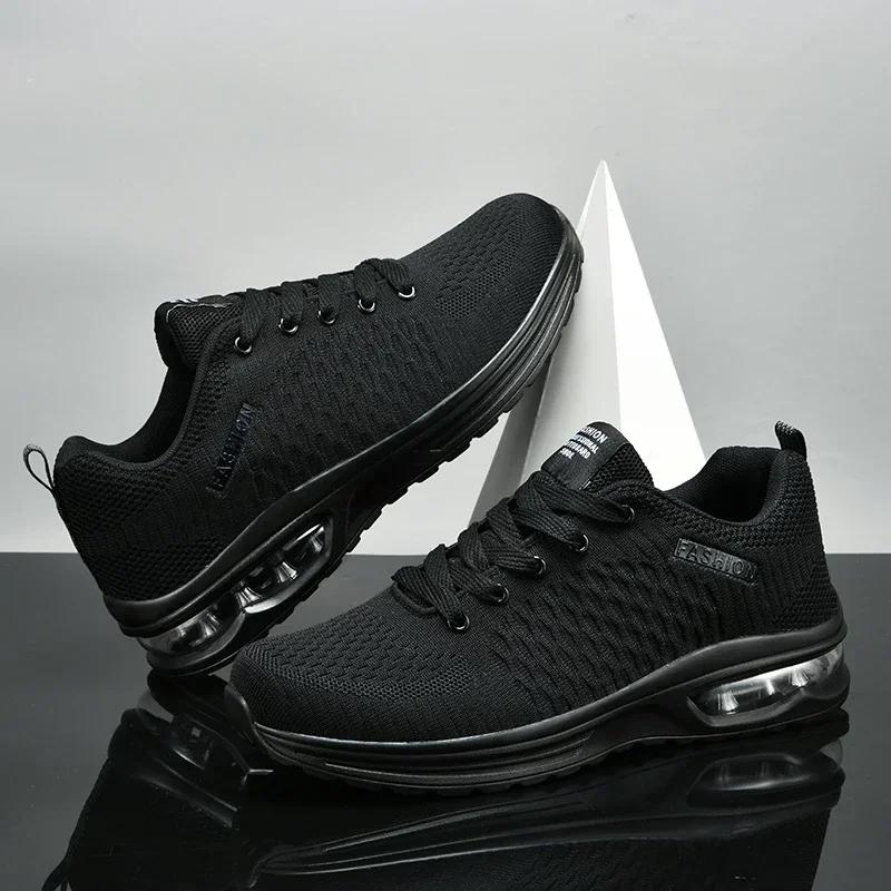 Mens Running Shoes Outdoor Sports Casual Mesh Tennis Shoes Lace-Up Lightweight Gym Jogging Shoes For Men  New Male Sneakers