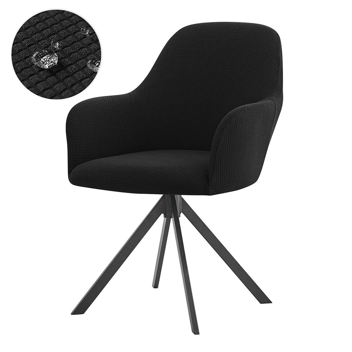 

1 шт. флисовые чехлы для стульев с высокими подлокотниками, водоотталкивающие эластичные чехлы для обеденных кресел, чехлы для сидений, защита стульев для дома 1pc чёрный