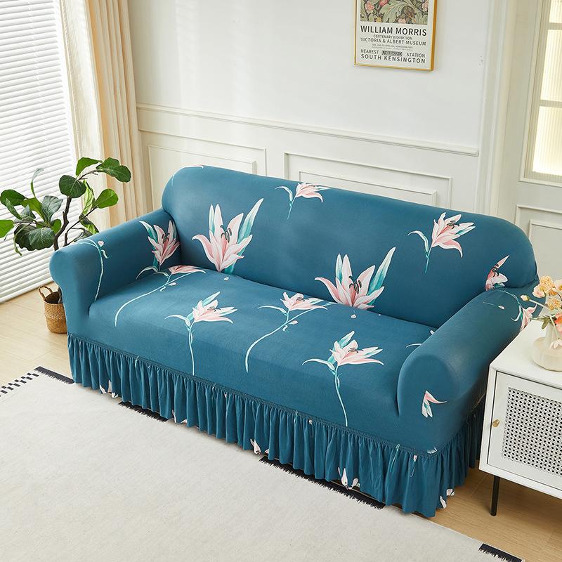 Elastic Sofa Cover All-Inclusive Cover Nordic Style Sofa Cover Non-Slip Fabric Skirt Sofa Cover