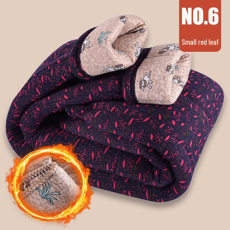 Women's Plus Size Camel Down Cotton Pants for Elderly - Winter Loose Fit