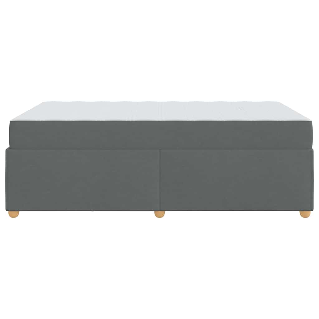 Bed Frame with Mattress Dark Gray 120 x 190 cm Fabric