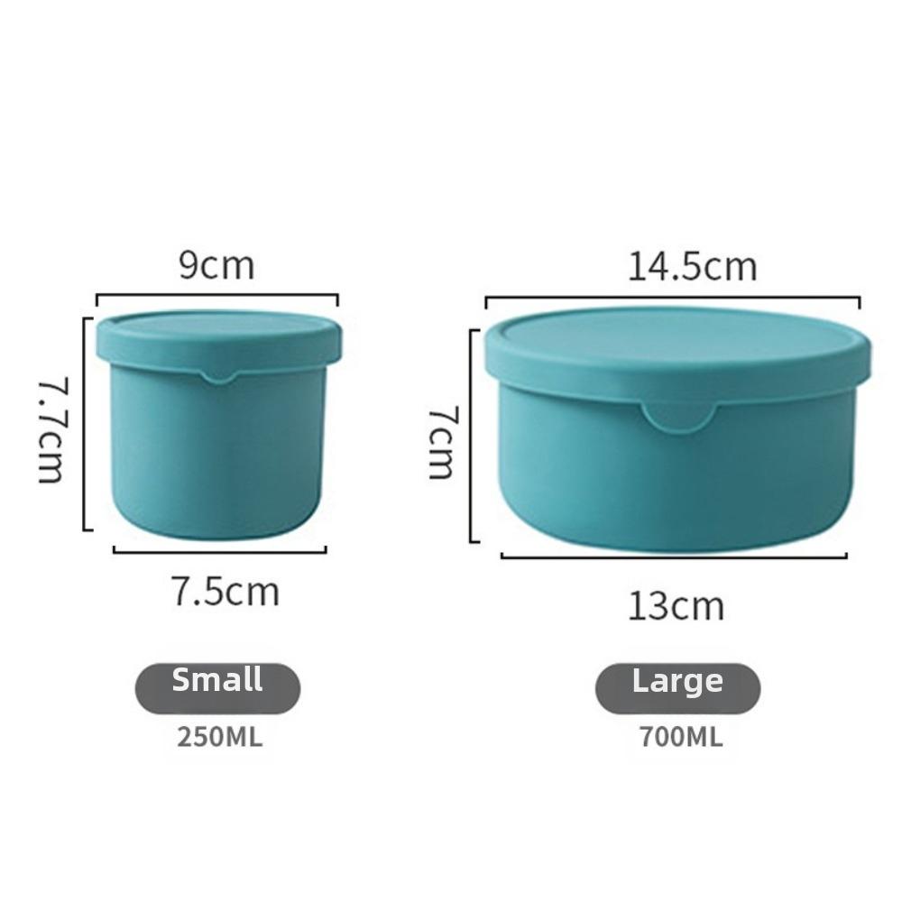 New Silicone Salad Dressing Box 250ml 700ml BPA Free Snack Container Leakproof Lids Non-stick Lunch Boxes For Children