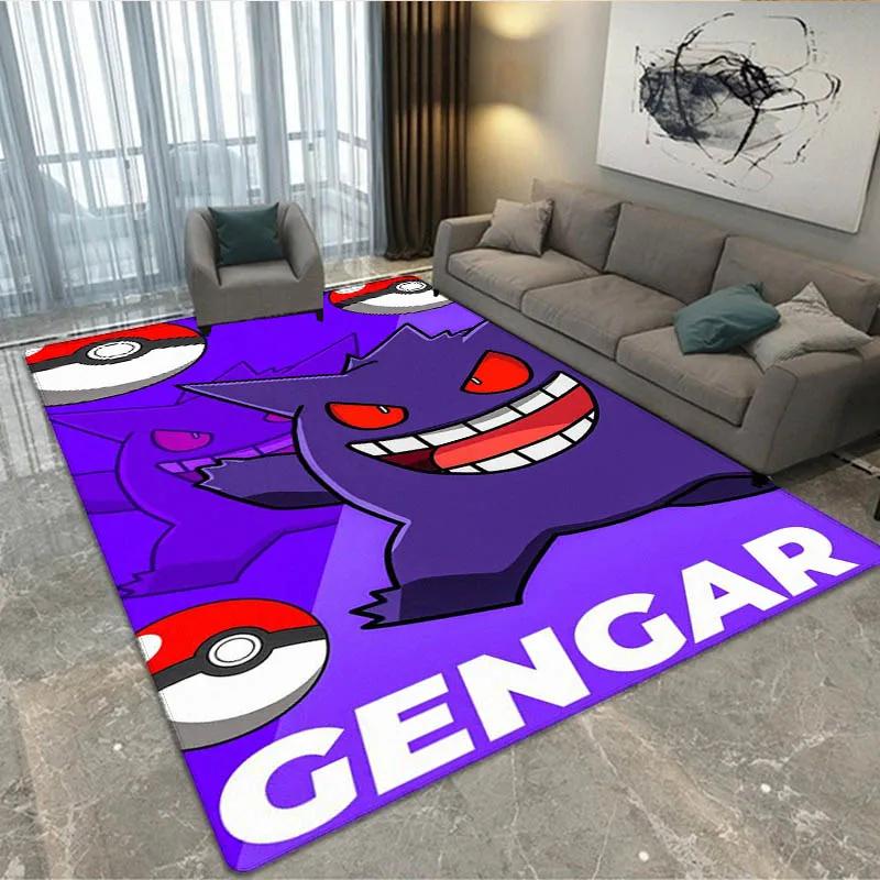 3D Pokémon Cute Gengar printed Carpet Living Room Bedroom Carpet Non-slip carpet home bedroom decor area rug Birthday Gift