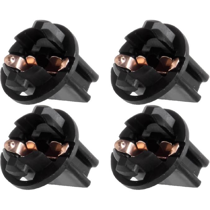 cciyu 4 Pack 168/194 T10 Twist Lock Wedge instrument Panel Dash Light Bulb Base Socket Replacement fit for T10/194/168(t3-1/4) Type For Miniature