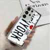 Retro Vintage License Plate Soft Phone Case for Samsung Galaxy S24 S25 FE S26 Edge S23 Ultra S22 Plus S21 + Shockproof Cover Bac