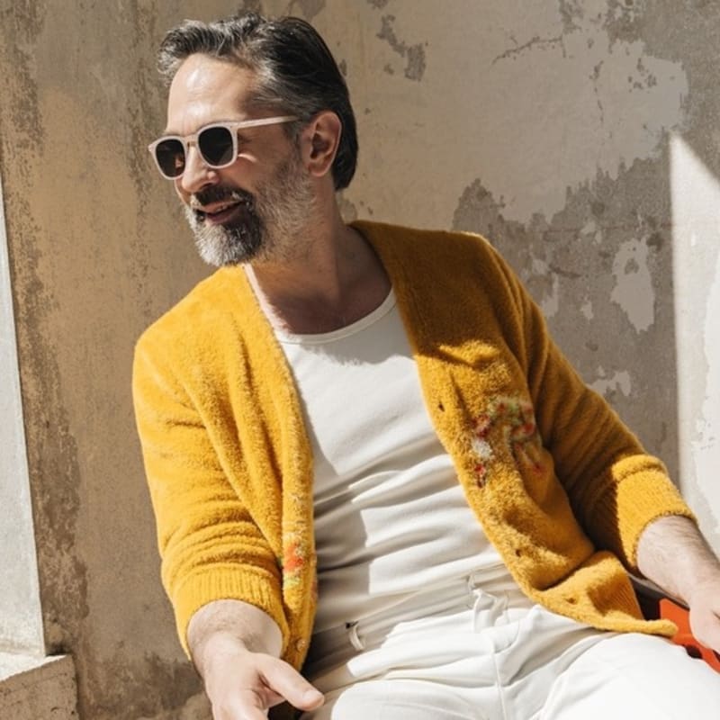 

IZIPIZI Trapeze Sunglasses #E Arfact Concept Washed denim