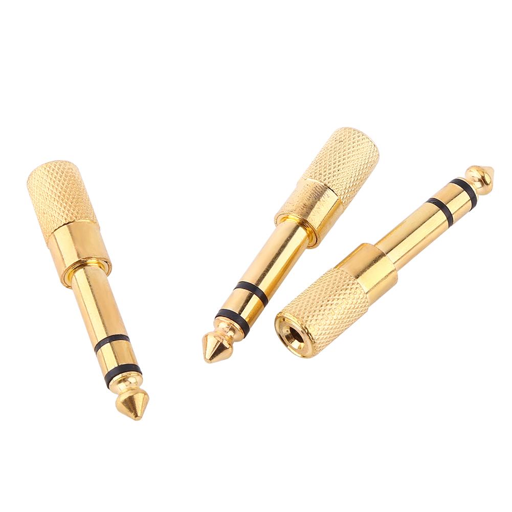 

10PCS 6.5mm 1 4 inch Male to 3.5mm 1 8 inch Female Stereo Audio Plug Headphone Mic Jack Adapter
