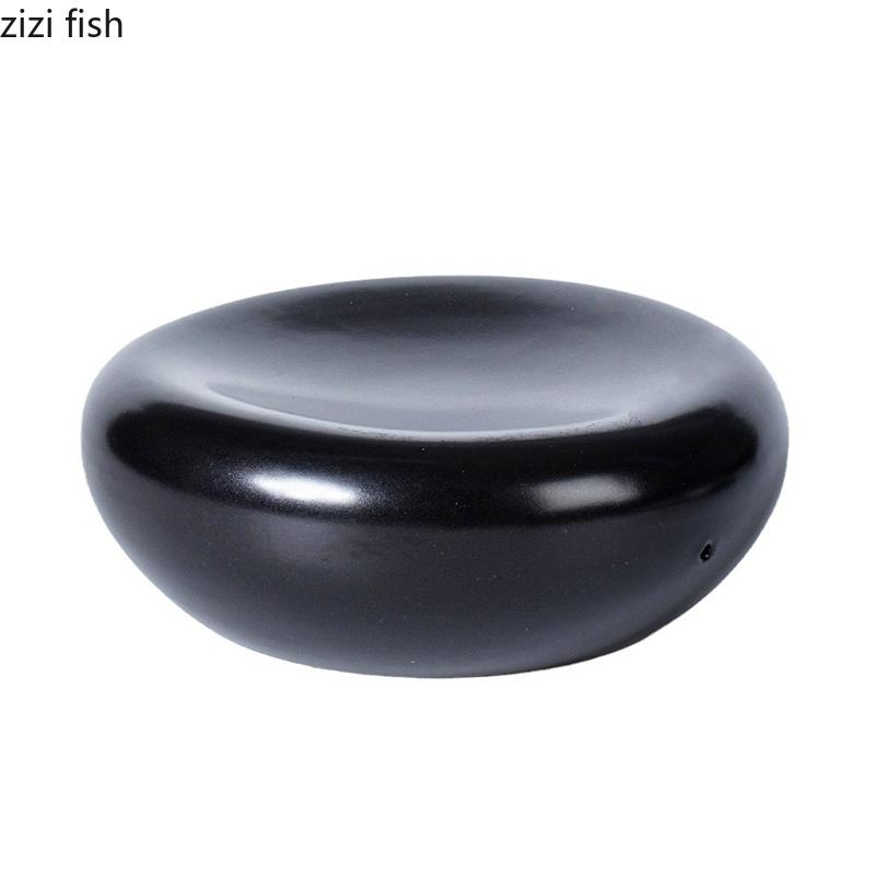 Assiette à collation en céramique unie noire et blanche, assiette à dessert, assiette à sushi, assiette de présentation pour cuisine moléculaire, vaisselle créative de restaurant