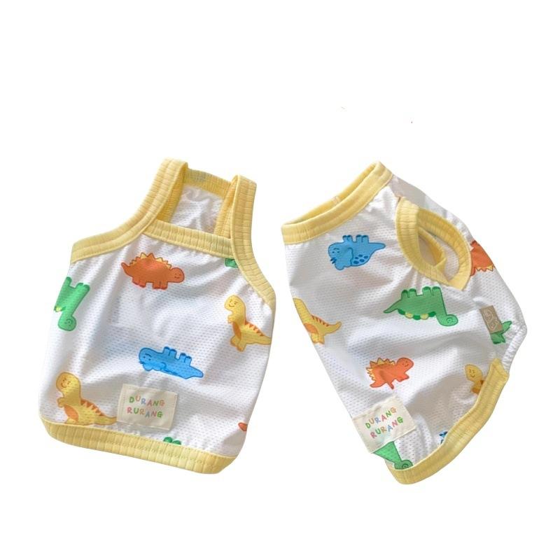 Summer Leisure Style Dinosaur Pattern Suspender Small Dog Pet Vest Clothing Model 146