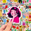 100 Pieces Small Size 4cm Beach Fresh Ins Style Mixed Stickers DIY Suitcase Stickers
