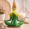 Meditierende Göttinnenstatue 3D-gedruckte sitzende Naturgöttin Skulptur Spirituelle Figur für Haus Zimmer Garten Dekoration