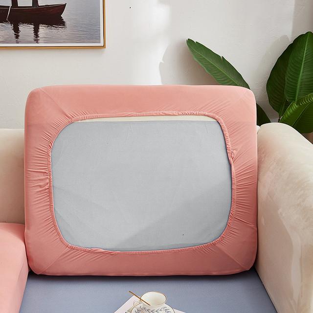 Sofa-Sitzkissenbezug, Stuhlbezug, waschbar, Polyester, Haustiere, Kindermöbelschutz, elastisch, abnehmbar, einfarbig