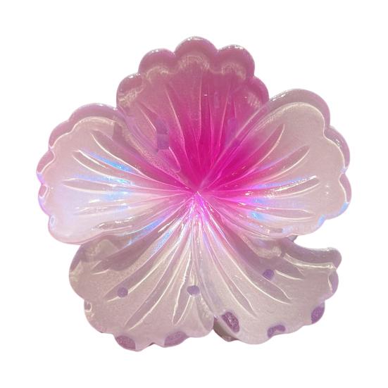 

Жіноче волосся Кіготь Градієнт Колір Квітка Форма Заколка Для Волосся Свято Пляж Подорож Потилиця Заколка Акула Заколка Прикраса Волосся фіолетовий