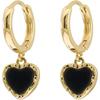 2025 Black Heart Temperament Dangle Earrings: Elegant, Unique, High-End Women's Hoops