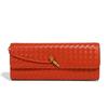 Trendy Spring And Summer Woven Soft Leather Dinner Bag Medieval Baguette Bag Organ Bag Horizontal Portable Messenger Bag