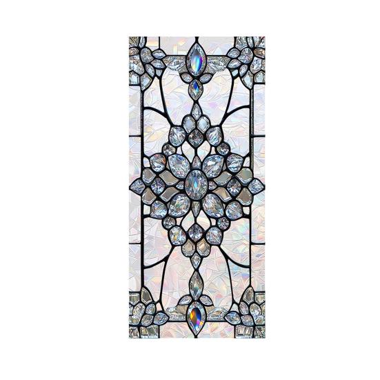 

Begonia Window Privacy Film Static Glass Sticker Opaque Retro Color Texture Static Cling Non-adhesive Easy Care Decoration for Home Bathroom L