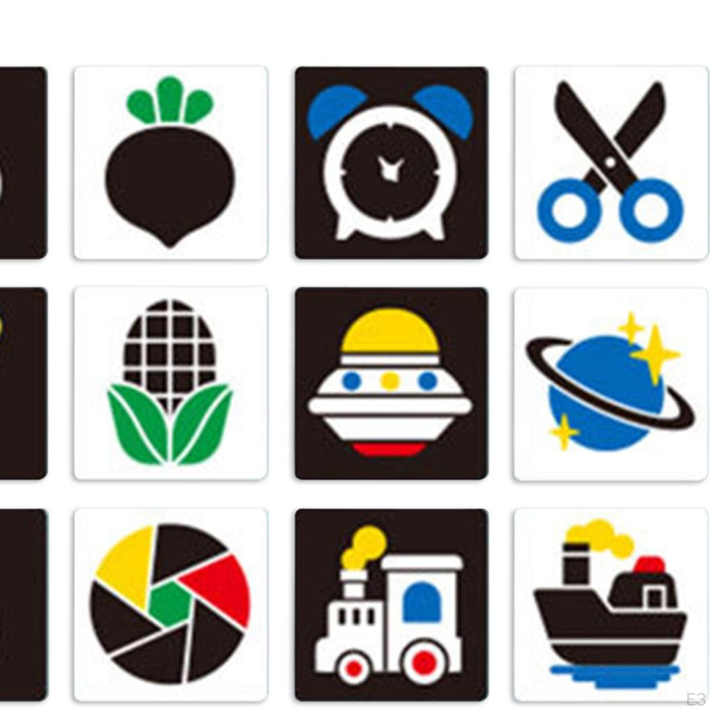 Baby Lernkarten Kontrastkarten, Montessori Spielzeug zur Gehirnentwicklung, Visuell simuliert für