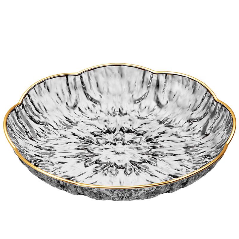 WUHE Transparent Red Large Fruit Plate