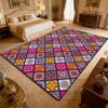 Bohemian Ethnic Patchwork Bedroom Carpet Decoration Home Washable Non-slip Dining Room Mandala Rug Large Area Softy Parlor Mat