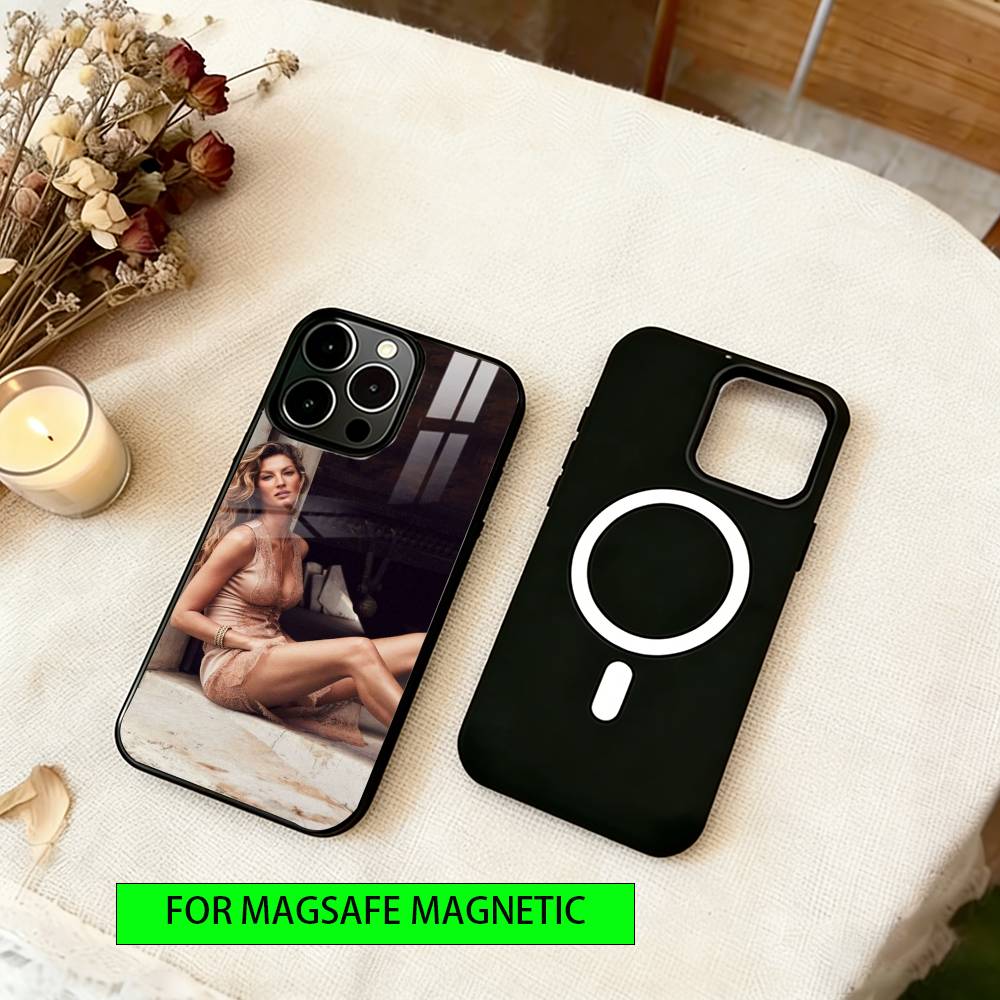 

Gisele Bundchen Phone Case Magnetic with Magsafe Wireless Charging For iPhone17,16,15,14,13,12,11 Plus,Pro iPhone15