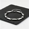 Rock Punk Men's Chain Bracelet,No Fade Stainless Steel Metal Beaded Bracelets,Hip Hop Jewelry Gift