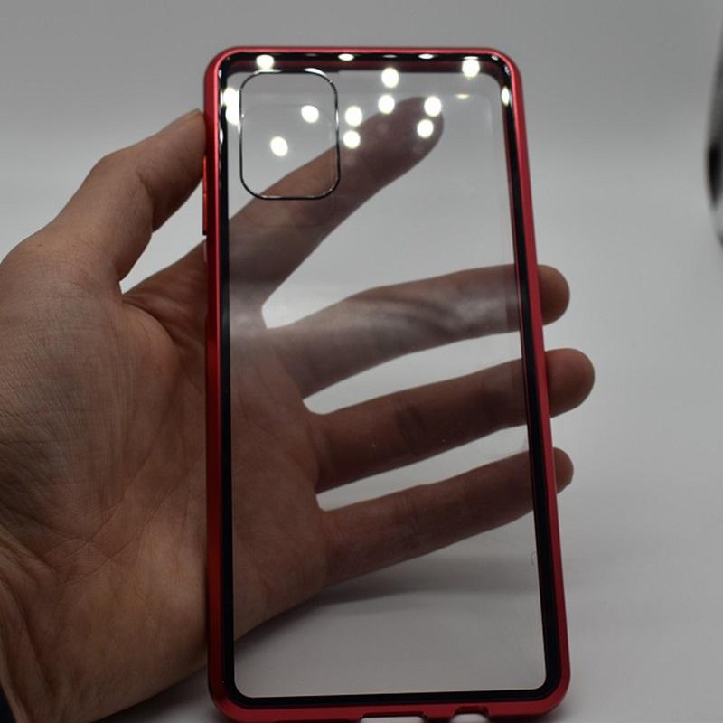 

Прозрачный магнитный металлический чехол для Samsung Galaxy Note 10 Lite S21 S20 Fe A55 A51 A70 A71 A72 A73 A42 A52 A21S 5G A32 A12, чехол принципиально For samsung A55