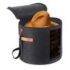 Window Hat Storage Box Zippered Lid Cowboy Hat Container Round Clothes Storage Bin  Travel