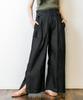 atONE Denim Pants with Hem Belt Plus Wide Sizes 4L Dark ATD-0020 High-Waist Wide-Leg Slits, Included, Sizes, Fit, Elastic, Lightweight, Lightweight,