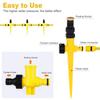 3Pcs 360° Rotation Automatic Lawn Sprinkler Adjustable Nozzle Corrosion Resistant Garden Watering System Buried Plug Irrigation Tool