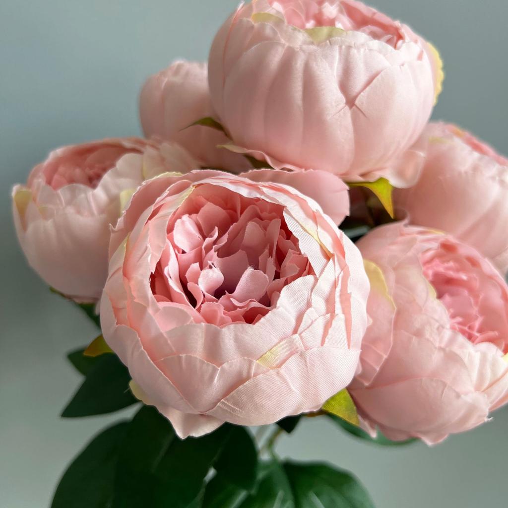 Artificial Peony Silk Flowers Bouquet Fake Flowers Arrangement Vintage Wedding Decoration Home Decor 1 Bunch 7 Head