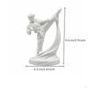 High-Kick Pose Figurine 3D-Printed Statue Lightweight for Tabletop, Living Room
