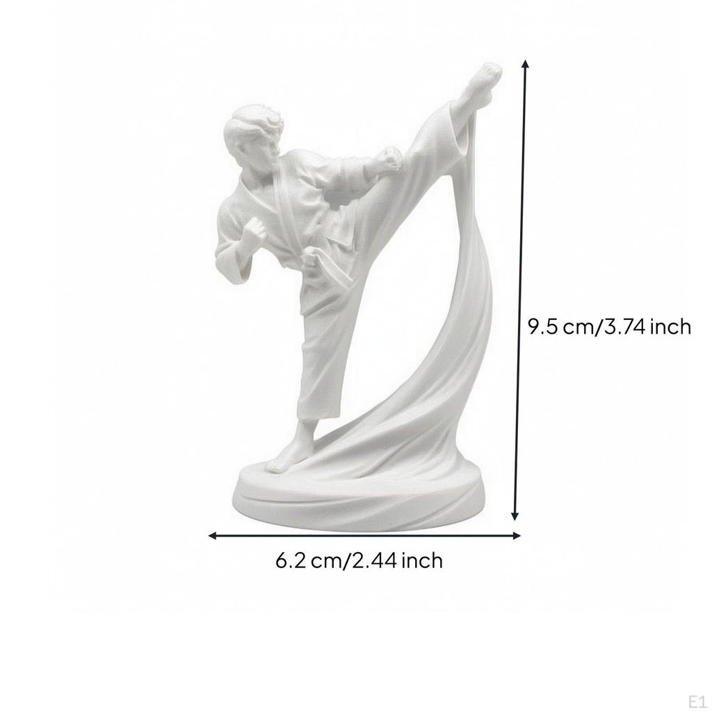 High-Kick Pose Figurine 3D-Printed Statue Lightweight for Tabletop, Living Room