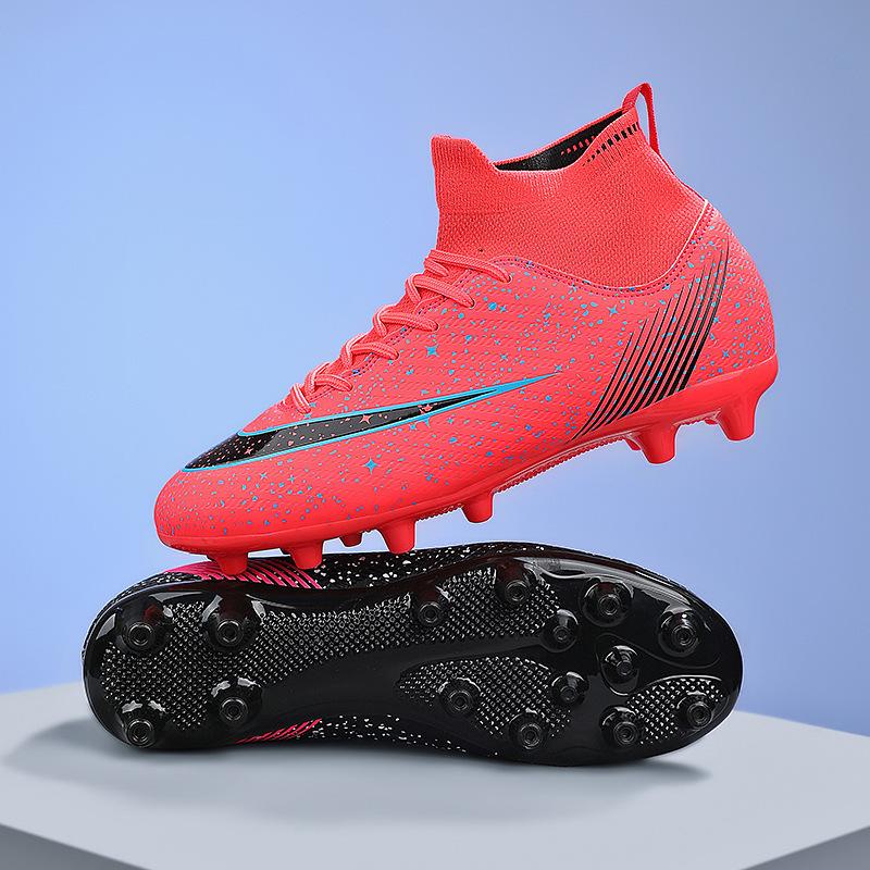 Broken nail shoes Children's football shoes High top men's and women's adult nails Artificial grass training Foreign trade shoes Long nails