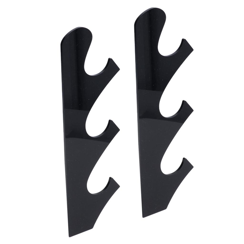 1 Pair Sword Holder Stand Sword Display Rack Wall Mounted Samurai Sword Hanger for HomeBlack