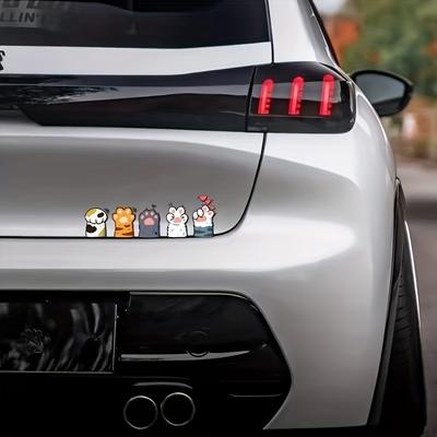 Velké, malé Samolepky na auto Cat Paw, Osobnost Kreativní Roztomilé Dekorativní samolepky na motorku, Kreslené Reflexní samolepky na motorku s kočkou