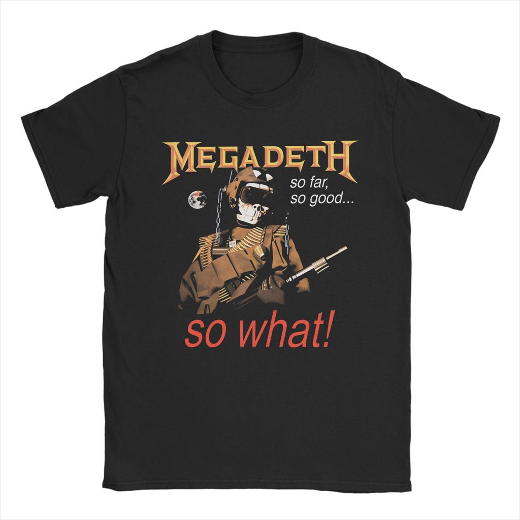 MMegadethed Band T Shirt Mens Cotton Unique TShirt Crew Neck Tees Short Sleeve Tops Big Size