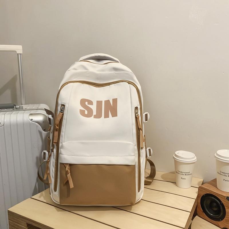 Schoolbag Japanese simple and fashionable backpack 1011 summer new middle school schoolbag college student college style alphabet backpack