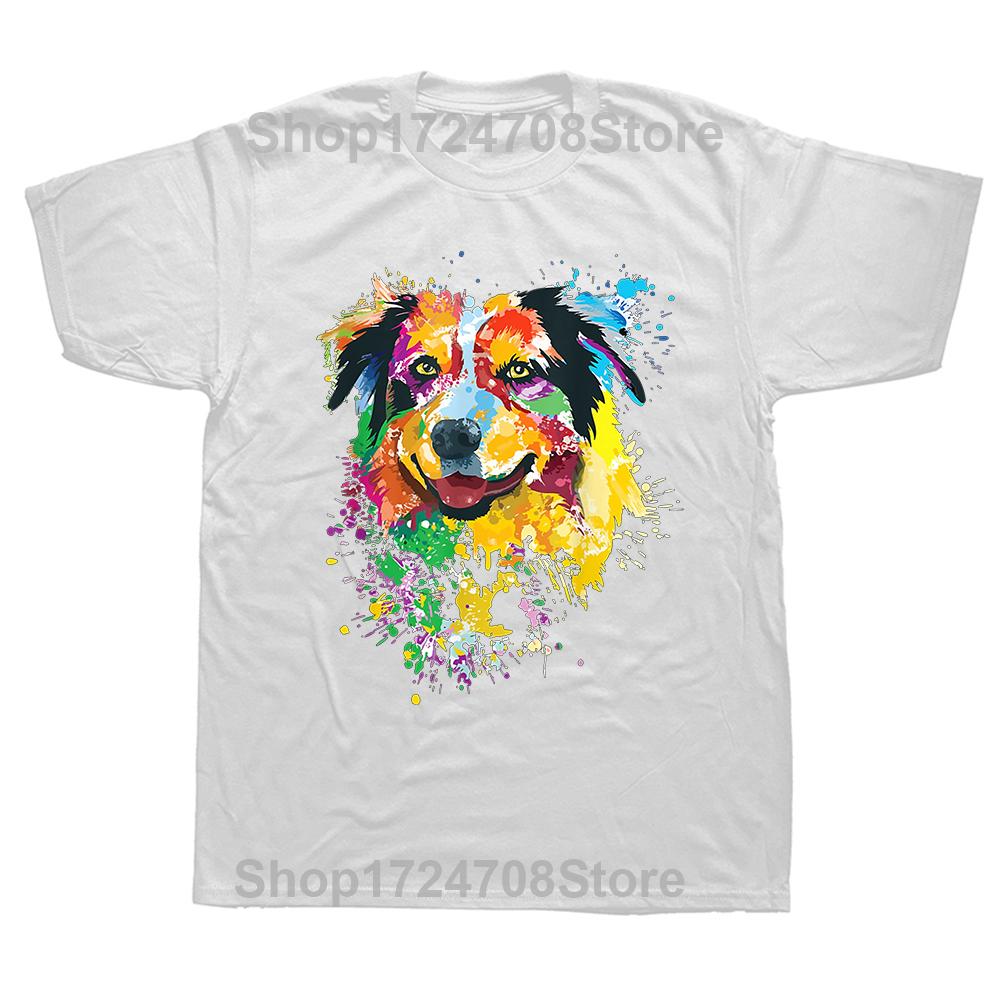 Funny Australian Shepherd Friends T Shirts Summer Graphic Cotton Streetwear Short Sleeve Birthday Gifts T-shirt Mens Clothing