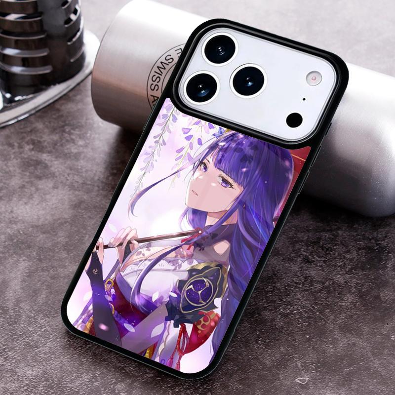 Raiden Shogun Baal Genshin Impact Phone Case for iPhone 17 16 15 Pro Max Air 14 13 12 11 Plus Shockproof Capa Cover