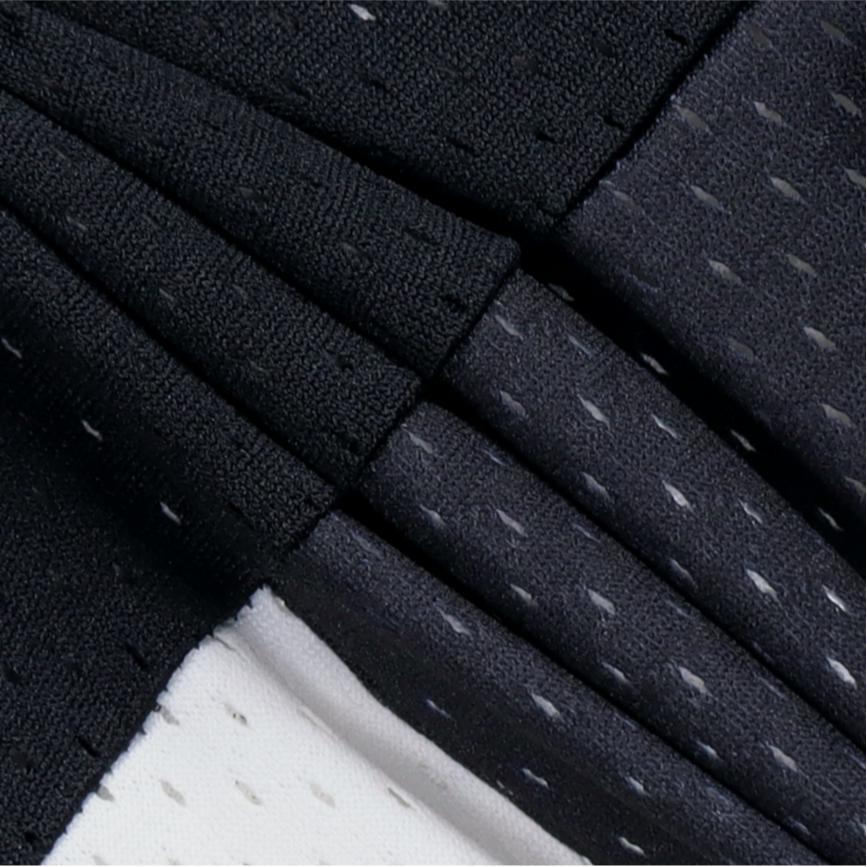 Nike Pantaloncini da Basket in Air Mesh Uomo Fondo Nero Bianco Rosso AR1842-100