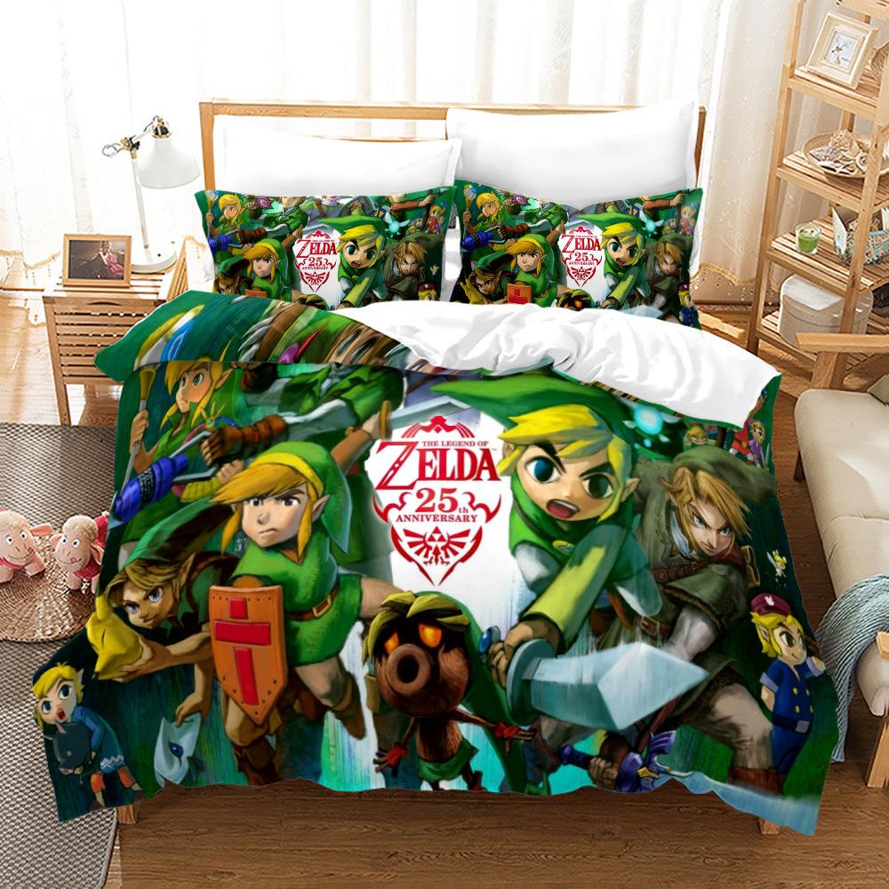 3D Digital Printing Three-Piece Quilt Cover Bedding The Legend Of Zelda